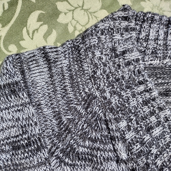 Vintage Jason Maxwell Plus Size 1X Black Tweed V-Neck Fisherman Style Sweater - Picture 7 of 12